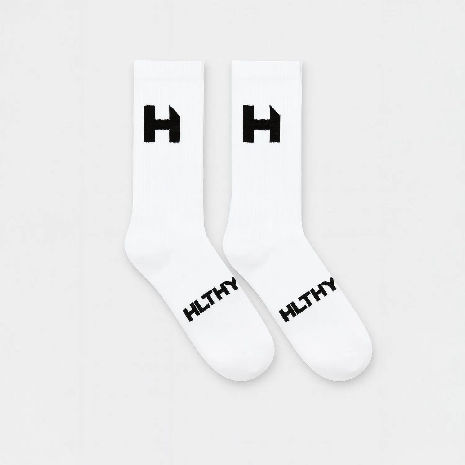 White Logo Running Socks HLTHY